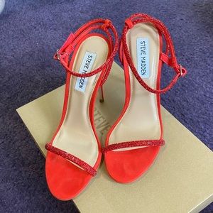 Red sparkly Steve Madden heels